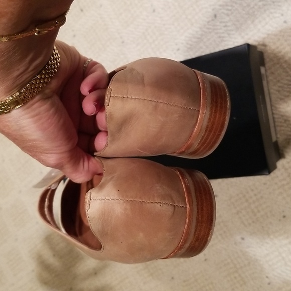 Two Toned Leather Jeffrey Campbell Deposit Flats Colorblock Retro Shoes - Picture 8 of 9